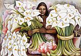 Diego Rivera Canvas Paintings - Vendedora de Alcatraces (Salesman of Gannets)